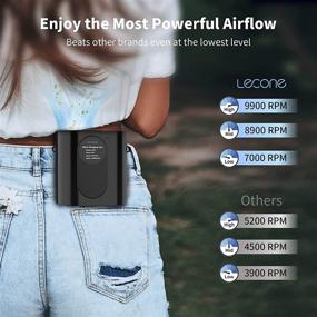 img 2 attached to 🔋 Portable Mini Waist Clip Fan with Flashlight & 9600mAh Power Bank - Strong Airflow, Long Working Time, & Cooling Function for Fishing & Working