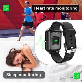 img 1 attached to 💪 TINWOO Smart Watch 2020 Version for iOS and Android Phones: Health & Fitness Tracker, Heart Rate Monitor, IP68 Waterproof Bluetooth Pedometer