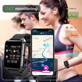 img 2 attached to 💪 TINWOO Smart Watch 2020 Version for iOS and Android Phones: Health & Fitness Tracker, Heart Rate Monitor, IP68 Waterproof Bluetooth Pedometer