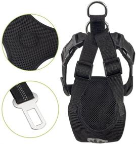 img 2 attached to 🐶 Nasus Dog Car Harness: Adjustable Breathable Mesh Travel Vest with Safety Seat Belt for a Safe and Comfortable Ride