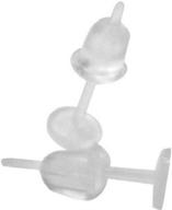 📦 pack of 500 pairs of clear pvc invisible plastic earring pins, 5mm x 12mm, post back stud findings logo