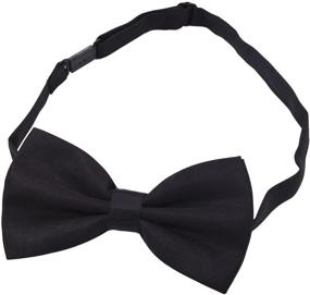 img 3 attached to Amajiji Formal Dog Bow Ties for Medium 🐶 and Large Dogs - D115, 100% Polyester, in Black