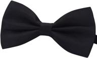 amajiji formal dog bow ties for medium 🐶 and large dogs - d115, 100% polyester, in black logo