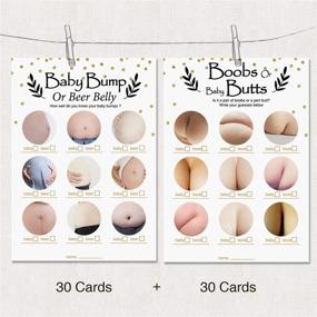 img 3 attached to 2-in-1 Beer Belly or Pregnant Bump Fun Baby Shower Game - Set of 30 Cards with Answer Keys, Gender Neutral Boy or Girl - Exciting Baby Shower Games Favors and Hilarious Reveal Activity - Bundle Offering