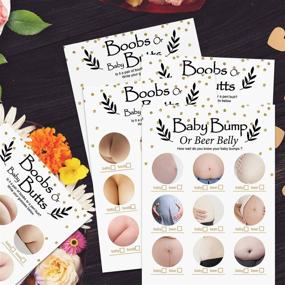 img 1 attached to 2-in-1 Beer Belly or Pregnant Bump Fun Baby Shower Game - Set of 30 Cards with Answer Keys, Gender Neutral Boy or Girl - Exciting Baby Shower Games Favors and Hilarious Reveal Activity - Bundle Offering