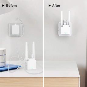 img 2 attached to 🔌 Delidigi Outlet Wall Mount Bracket for Wyze Cam Outdoor Wire-Free Base Station - Convenient Cable Management Included