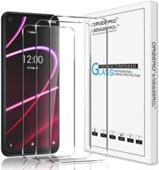(3 pack) orzero tempered glass screen protector for t-mobile revvl 5g (2020) - 9h hd anti-scratch, lifetime replacement - not compatible with t-mobile revvl v+ 5g (2021) logo
