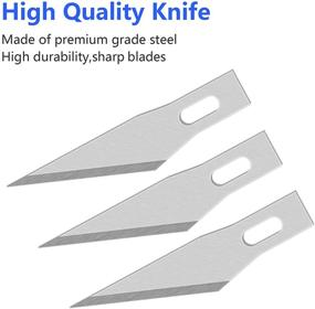 img 1 attached to 🔪 100-пачка лезвий для режущих ножей №11 - точные заменяемые лезвия для искусства, ремесел, скрапбукинга, резки по шаблону.