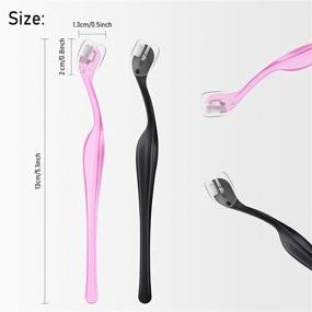 img 3 attached to 🪒 Pack of 16 Eyebrow Razors for Women - Small Blade Size Facial Trimmer and Shaper - Face Shavers for Smooth Facial Hair Removal (Pink and Black)