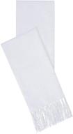 🧣 stylish men's formal scarf: elegant paisley print in classic white logo