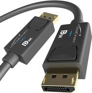 🎮 кабель kabeldirekt displayport 6 футов - dp 1.4, сертифицированный vesa - идеально подходит для игровых мониторов, freesync/g-sync - официально протестирован по стандартам vesa, черного цвета - поддерживает 8k при 60 гц, 144 гц, hdr10 логотип