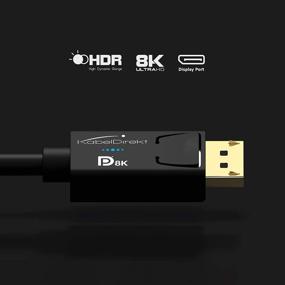 img 1 attached to 🎮 Кабель KabelDirekt DisplayPort 6 футов - DP 1.4, сертифицированный VESA - идеально подходит для игровых мониторов, FreeSync/G-SYNC - официально протестирован по стандартам VESA, черного цвета - поддерживает 8K при 60 Гц, 144 Гц, HDR10