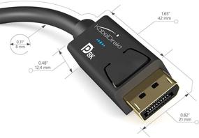 img 2 attached to 🎮 Кабель KabelDirekt DisplayPort 6 футов - DP 1.4, сертифицированный VESA - идеально подходит для игровых мониторов, FreeSync/G-SYNC - официально протестирован по стандартам VESA, черного цвета - поддерживает 8K при 60 Гц, 144 Гц, HDR10