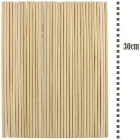 img 3 attached to 🌲 70PCS Unfinished Natural Wood Craft Dowel Rods - 12 Inch x 1/4 Inch, Hardwood Craft Dowel Sticks for Crafts, Home Decor, and DIY Projects