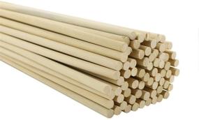 img 1 attached to 🌲 70PCS Unfinished Natural Wood Craft Dowel Rods - 12 Inch x 1/4 Inch, Hardwood Craft Dowel Sticks for Crafts, Home Decor, and DIY Projects