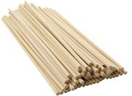 🌲 70pcs unfinished natural wood craft dowel rods - 12 inch x 1/4 inch, hardwood craft dowel sticks for crafts, home decor, and diy projects logo