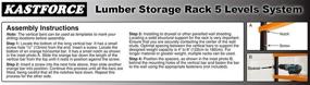 img 1 attached to KASTFORCE KF1005 Lumber Storage Rack: 5-Level System, 110lbs (50kg) per Level, Durable Wood Rack for Workshop - Includes Sheet Metal Screws