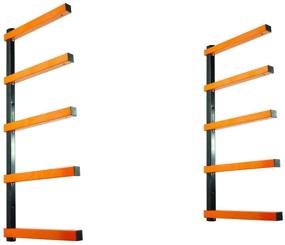 img 4 attached to KASTFORCE KF1005 Lumber Storage Rack: 5-Level System, 110lbs (50kg) per Level, Durable Wood Rack for Workshop - Includes Sheet Metal Screws