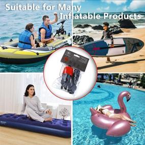 img 1 attached to 🔌 Electric Pump Adaptor Compressor Air Valve Converter with 4 Air Nozzles for Halkey Roberts Valve, Inflatable SUP Paddle Board, Air Bed, and Boat