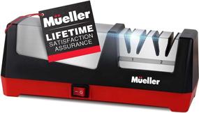 img 4 attached to 🔪 Mueller Professional Electric Knife Sharpener - Straight Knives with Diamond Abrasives - Fast Sharpening, Repairs/Restores/Polishes Blades