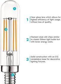 img 1 attached to 💡 Luxrite Equivalent Dimmable Candelabra Filament Industrial Electrical: Bringing Elegance and Functionality to Your Space