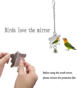 img 1 attached to Bird Swing Toys: Fun & Stimulating Hammock Chewing Toy for Parakeets, Cockatiels, Parrots, and More