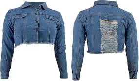 img 1 attached to Shuxiu Women Fashion Denim Jackets Women's Clothing for Coats, Jackets & Vests