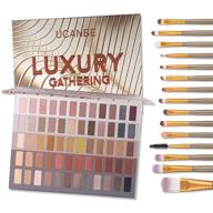 🎨 ucanbe 60 colors naked eyeshadow palette + 15pcs makeup brush set: a complete nude neutral smokey makeup kit with pigmented warm matte shimmer powder eye shadows and brushes for the ultimate halloween beauty look logo