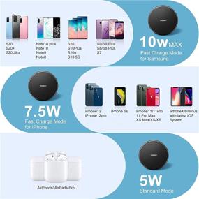 img 2 attached to THREEKEY 2 Pack Wireless Charger: 10W Qi-Certified Charging Pad for iPhone/Samsung, Black (No Adapter)