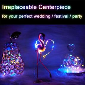 img 3 attached to 16 Pack of Battery Powered LED Fairy String Lights - 20 Starry Lights, 6.6FT/2M Cooper Wire, Waterproof 🌟 Firefly Lights in Bottles or Jars - Perfect for DIY Wedding Centerpieces, Table Decor, Christmas, and Party Decoration (Colorful)