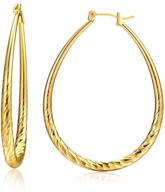 👌 stunning 14k oval hoop earrings for women - dainty, lightweight, and big chunky design | open huggie hoop earrings set | perfect gifts for her (35mmx51mm) logo