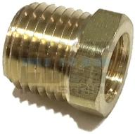 🔩 edge industrial brass reducing hex bushing 1/4" male npt to 1/8" female npt - fuel, air, water, oil, gas, wog (qty 01) logo