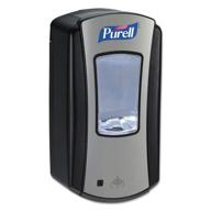 purell ltx-12 бесконтактный дозатор для рук-санитайзера, хром/черный, вместимостью 1200 мл - идеально подходит для заправки рук-санитайзером purell ltx-12 (упаковка из 1 шт. - заправки продаются отдельно) логотип