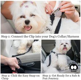 img 1 attached to 🐾 Splooty Paw Cat and Dog Seat Belt Harness for Car - Universal Pet Seatbelt Harness - Adjustable Pet Safety Belt Harness for Enhanced Pet Safety in Cars