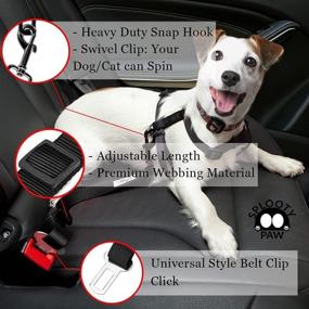 img 2 attached to 🐾 Splooty Paw Cat and Dog Seat Belt Harness for Car - Universal Pet Seatbelt Harness - Adjustable Pet Safety Belt Harness for Enhanced Pet Safety in Cars