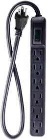 img 4 attached to GG-16103MINBK Go Green Power 6 Outlet Surge Protector in Black