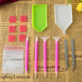 img 3 attached to Healifty 24pcs Diamond Painting Tools Set Diamond Stitch Pen 5D Diamond Cross Stitch DIY Accessories