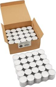 img 4 attached to 100 Pack White Tea Light Candles – Stonebriar, Unscented, Extended 8 Hour Burn Time, 100 Count