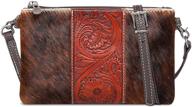 👜 stylish and functional montana west cowhair leather crossbody bag: ideal cell phone purse wallet for women, perfect for western cowgirls - compact and trendy small clutch crossbody bag logo