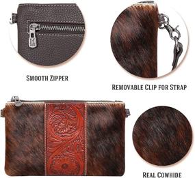 img 2 attached to 👜 Stylish and Functional Montana West Cowhair Leather Crossbody Bag: Ideal Cell Phone Purse Wallet for Women, Perfect for Western Cowgirls - Compact and Trendy Small Clutch Crossbody Bag