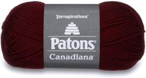 img 4 attached to Patons 24451010430 Canadiana Yarn Burgundy