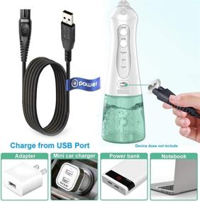 img 1 attached to 🔌 Portable Power Charging Cable Compatible with MOSPRO and iTeknic Cordless Oral Irrigator