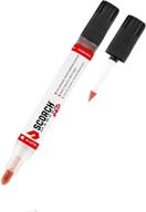 🔥 scorch marker pro: non-toxic chemical wood burning pen for crafts - heat sensitive, double-sided marker tool with bullet tip and foam brush - new formula for easy application logo