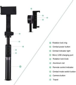 img 3 attached to 📹 Gimbal Stabilizer Video Stabilizer Remote Version with Unique Shooting Mode for Cell Phones - Single Axis Stabilizer Tripod for Google Pixel 4, Galaxy S20, S10+, S10, S9+