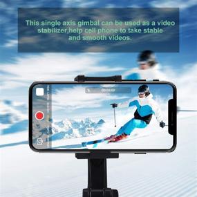 img 1 attached to 📹 Gimbal Stabilizer Video Stabilizer Remote Version with Unique Shooting Mode for Cell Phones - Single Axis Stabilizer Tripod for Google Pixel 4, Galaxy S20, S10+, S10, S9+