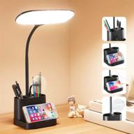 💡 mubarek led desk lamps for home office: usb charging, pen holder, 3 modes, 10 brightness level gooseneck touch led desk light логотип