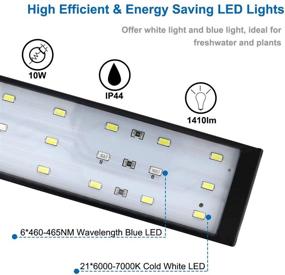 img 2 attached to Enhance Your Aquatic World with WOTERZI 🐠 LED Aquarium Light Clip-On: Adjustable White and Blue LEDs