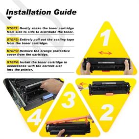 img 2 attached to 🖨️ V4INK 1PK High Yield Black Toner Cartridge Replacement for HP 312X 312A CF380A CF380X Ink - Designed for HP Pro MFP M476nw M476dn M476dw M476 Printer