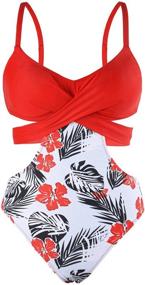 img 3 attached to Mycoco Womens Swimsuits Monokini Bathing Women's Clothing for Swimsuits & Cover Ups