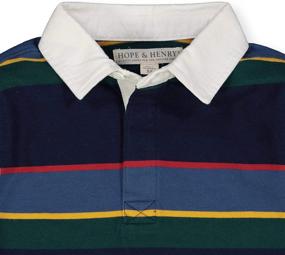 img 3 attached to Long Sleeve Rugby Polo Shirt for Boys by Hope & Henry